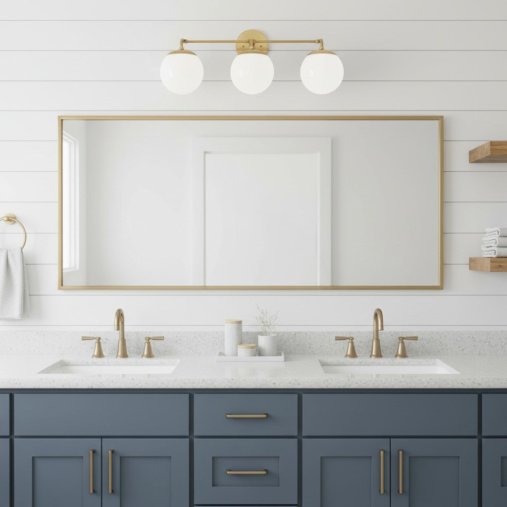 Pearl 2/3-Light Wall Sconce Milk Glass Hallway