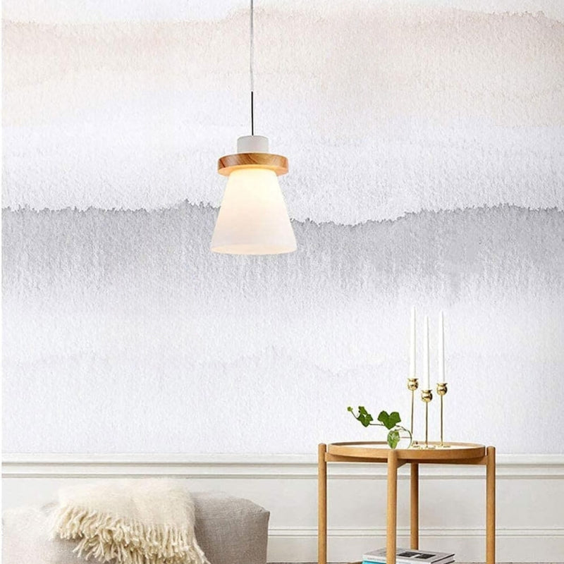 Valentina Minimalism LED Pendant Light Wood Glass Bedroom/Dining Room