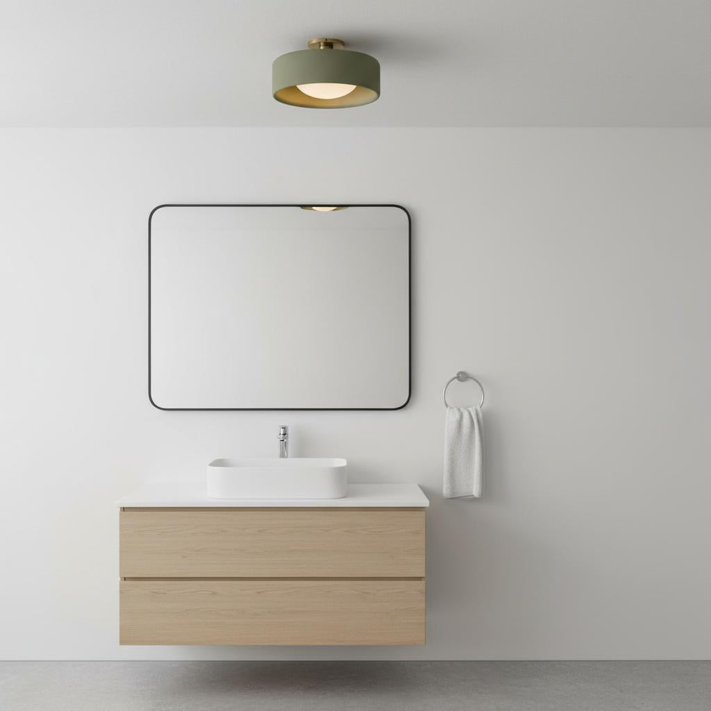 Kiln Porcelain Drum Ceiling Light