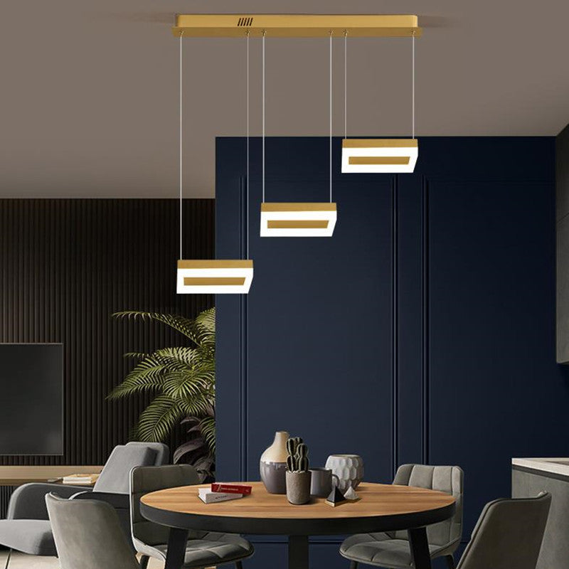 Arisha Modern Cluster 3 Lights Pendant Light Square - Letslighting