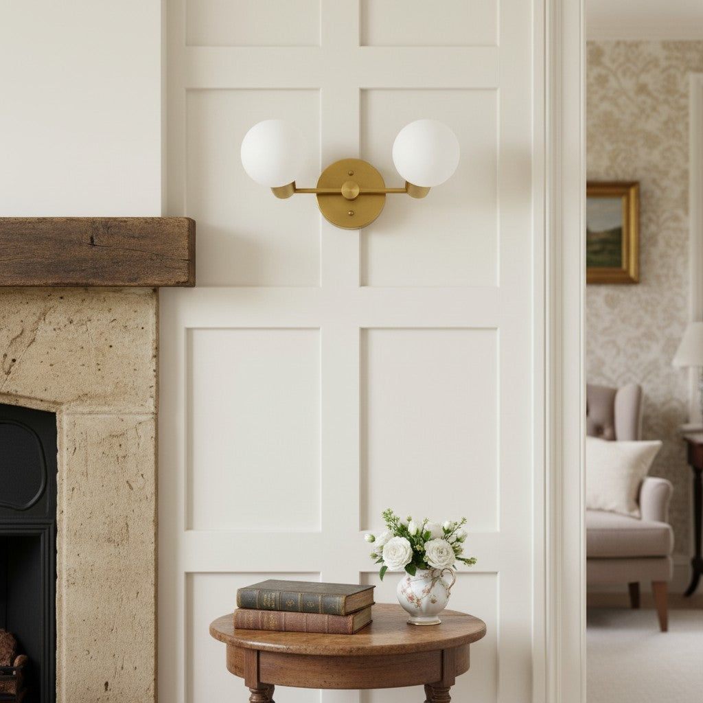 Pearl Modern Brass Wall Sconce for Bathroom