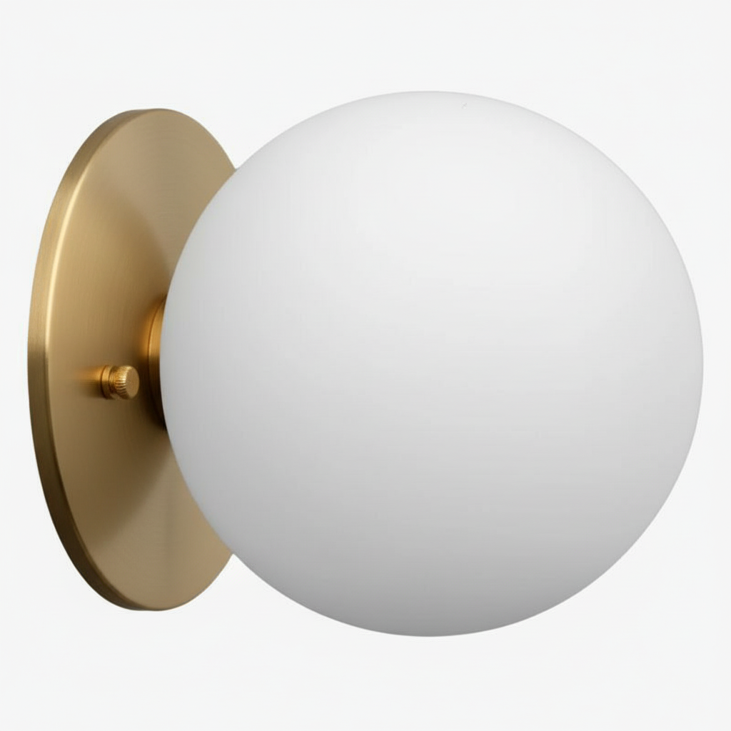 Pearl Wall Lamp Brass&Glass