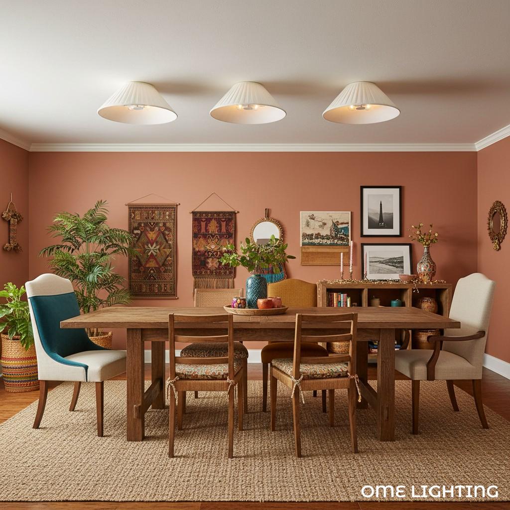 Grace Ceiling Light Metal&Linen
