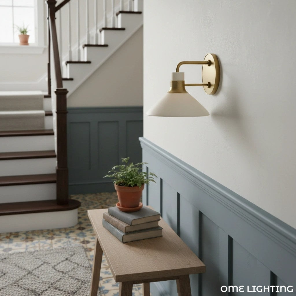 Tallow Wall Lights for Living Room Porcelain Sconce