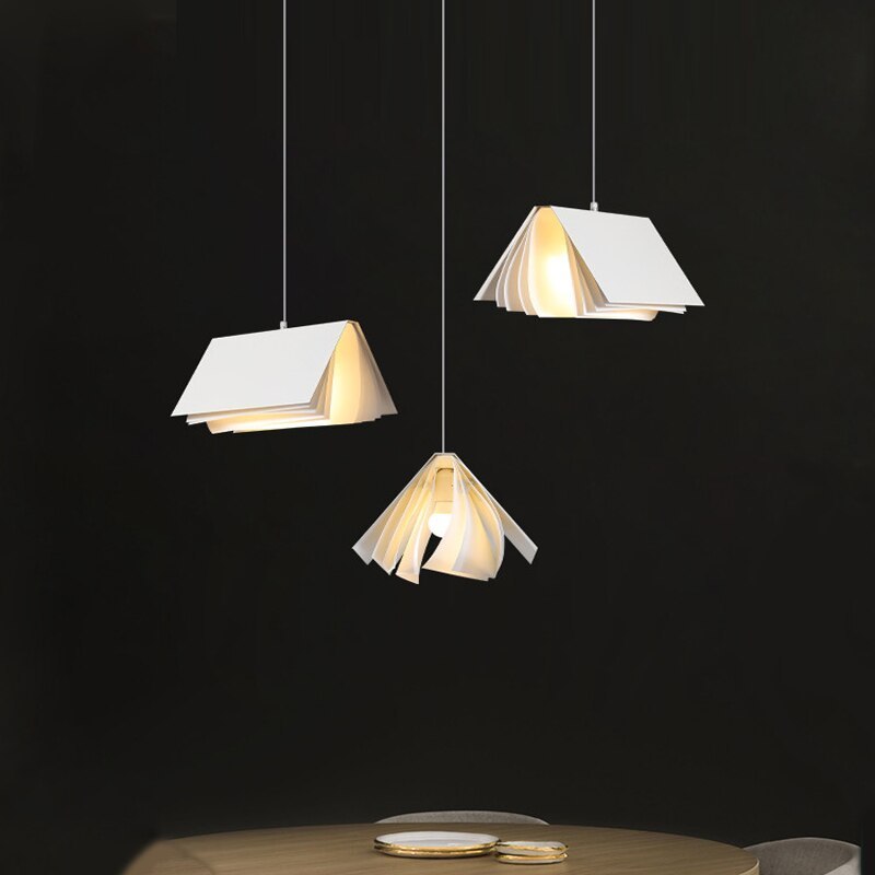 Arisha Artistic Book Shape Fabric Pendant Light