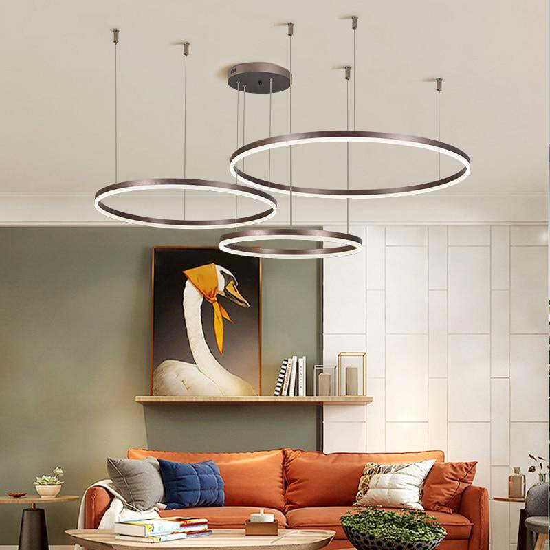 Arisha Modern Pendant Light Tir-Circle Metal