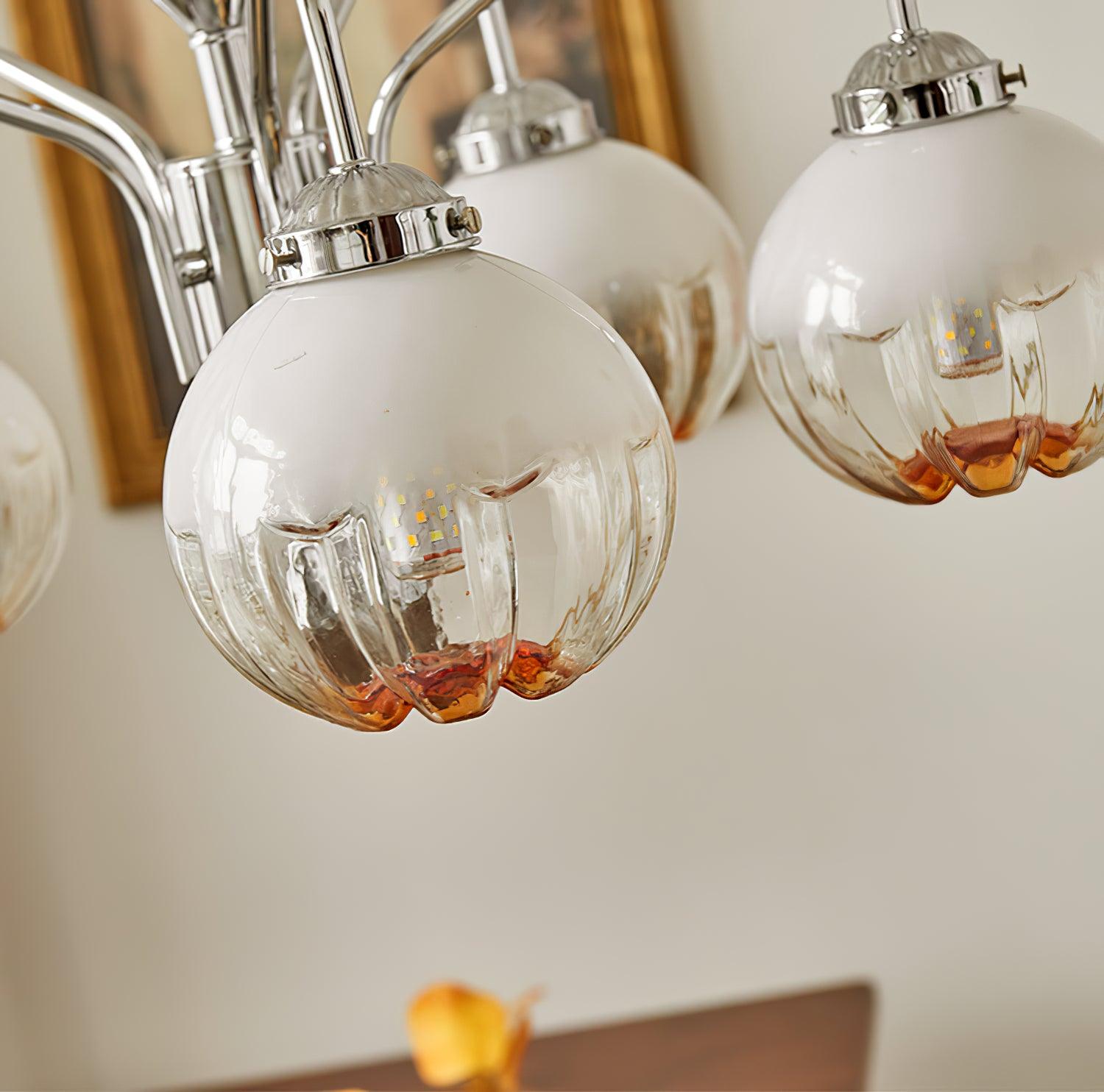 Ulliria Nordic Art Flower Walnut Glass Chandelier - Letslighting