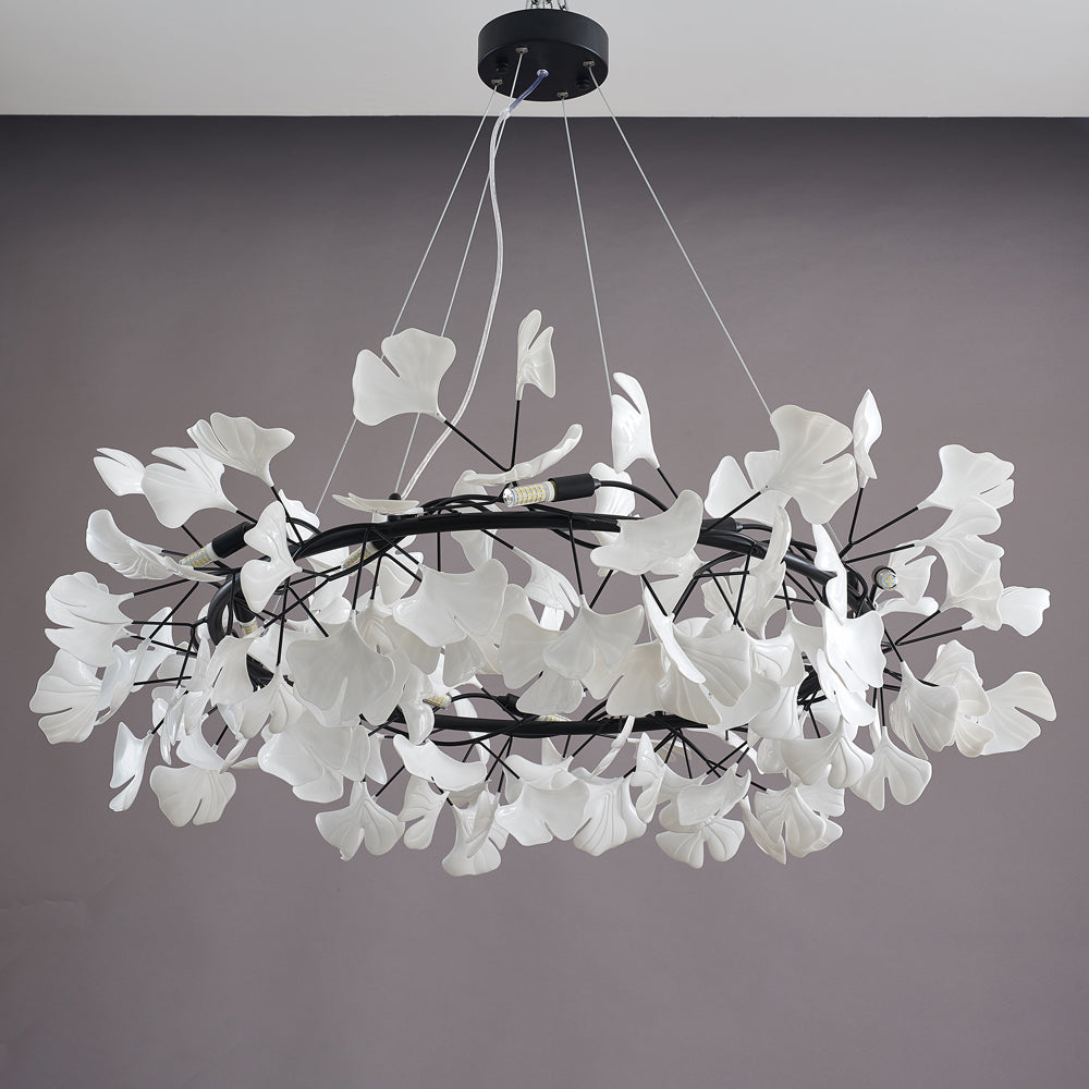 Olivia EarthenGlo Modern Kitchen Art Deco Chandelier Metal Ceramic