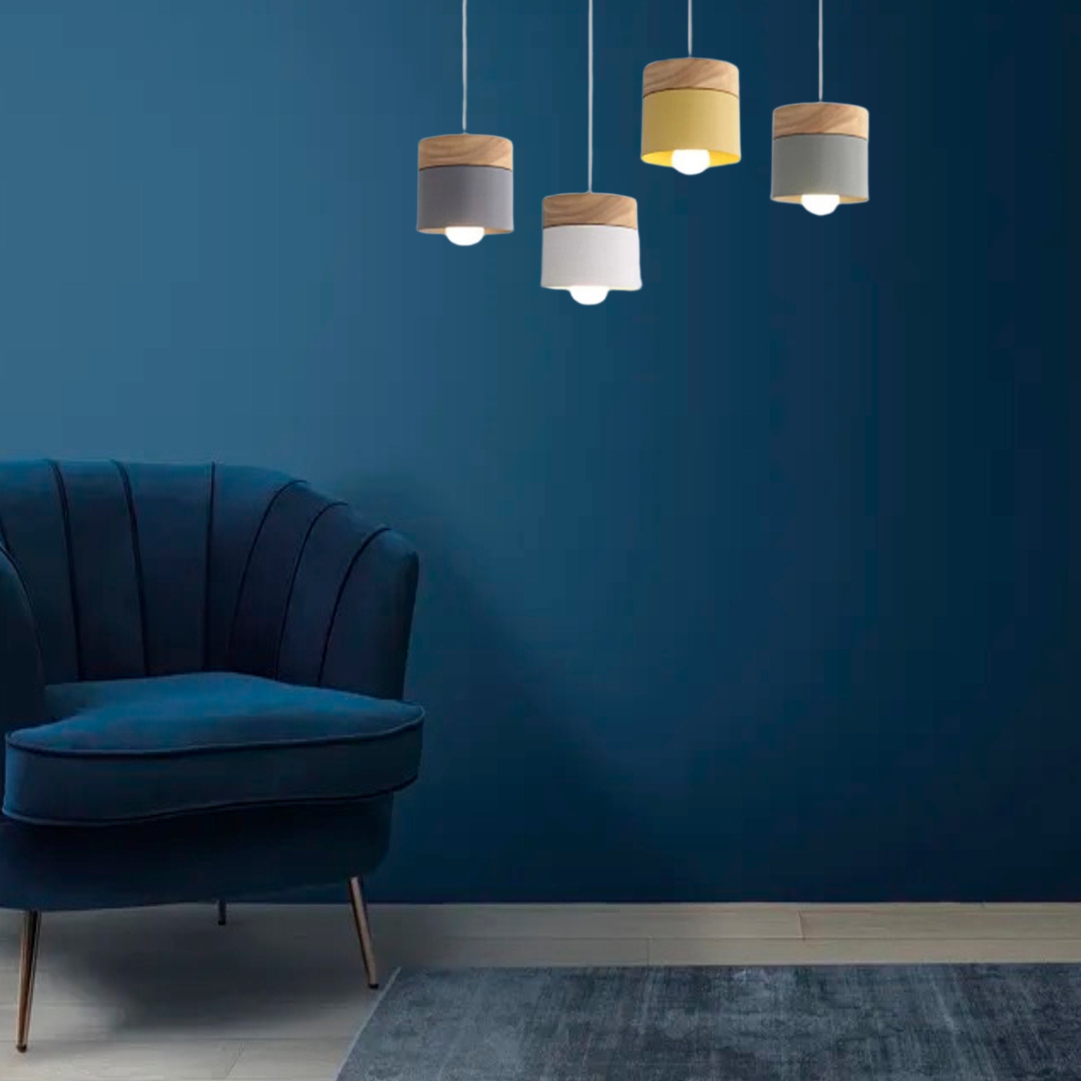 Valentina Modern Can Shape /Wood Pendant Light - Letslighting