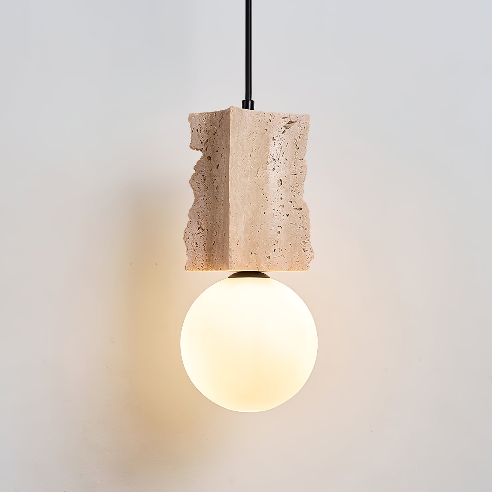 Travertine Raw Edge Pendant Light