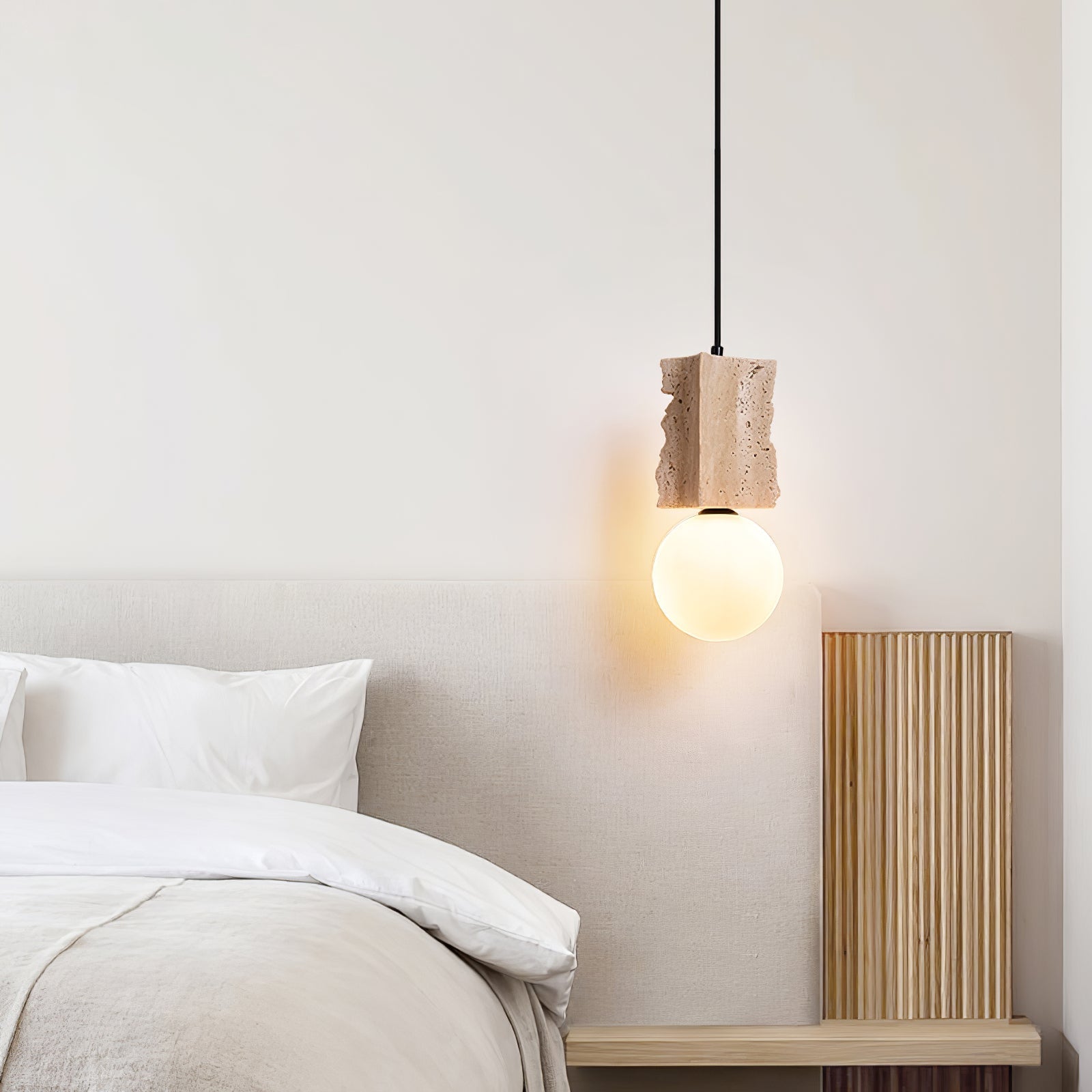 Travertine Raw Edge Pendant Light