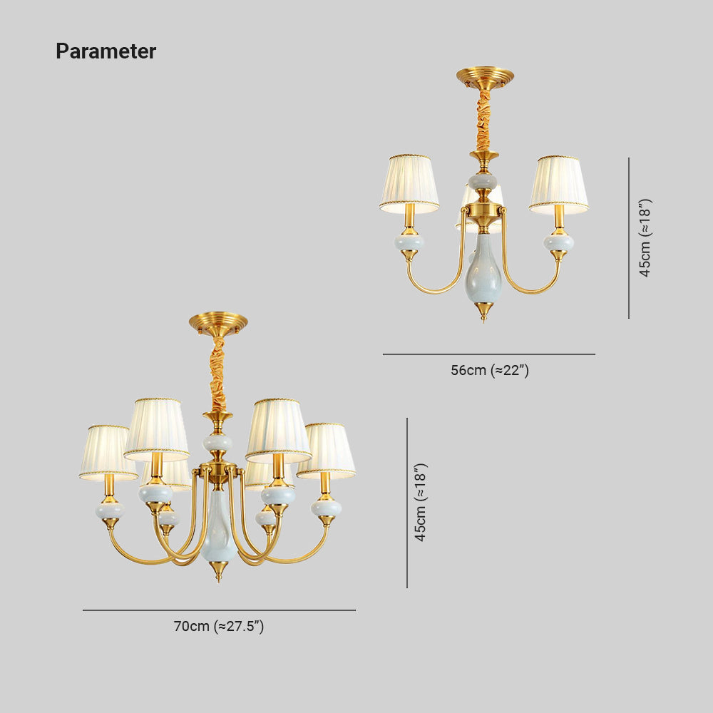 Valentina Retro Elegant Fabric Chandelier