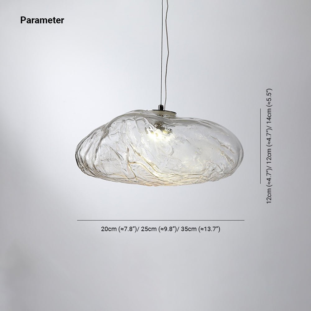 Avi Minimalist Spherical Metal/Glass Pendant Light, 3 Color