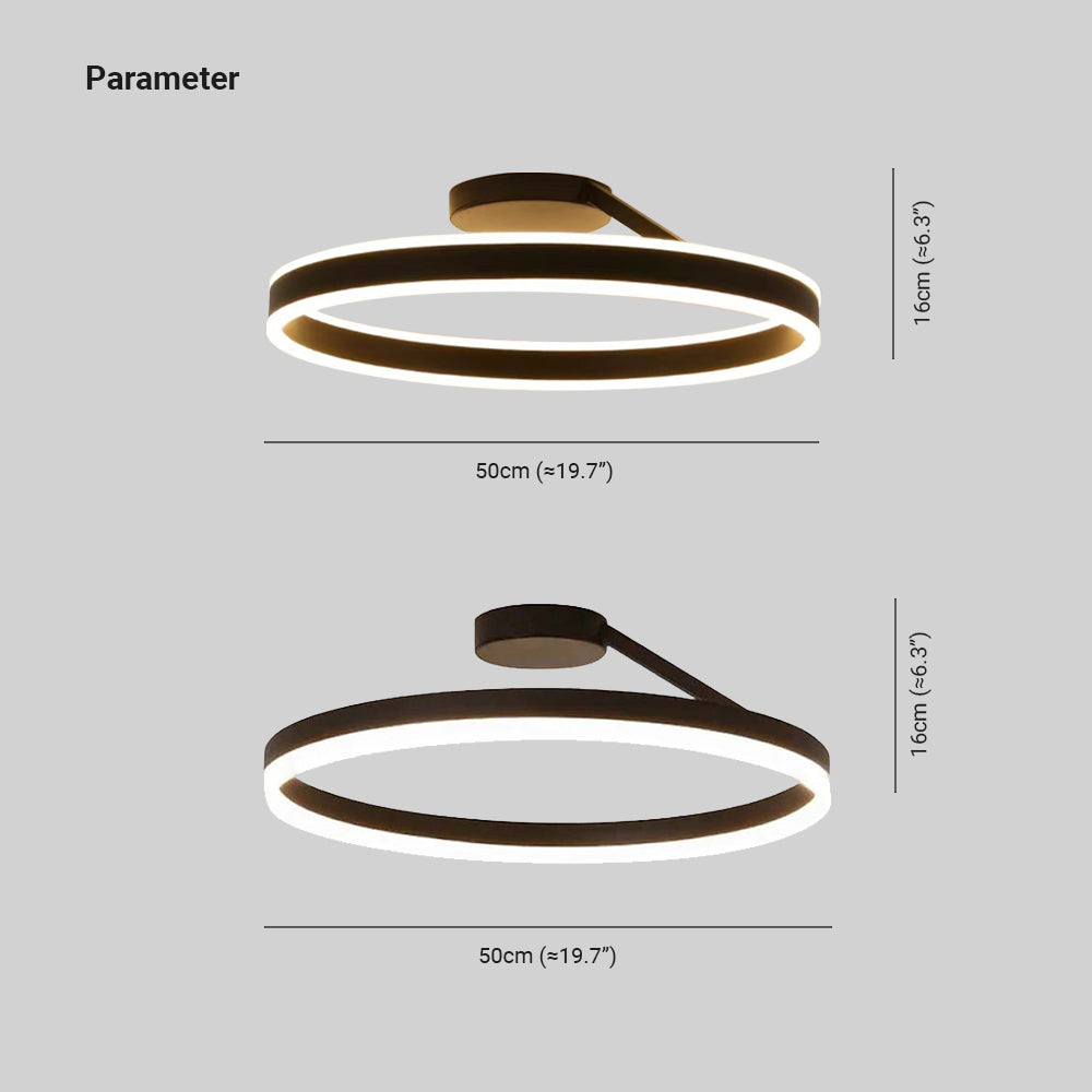 Arisha Modern Circle Flush Mount Ceiling Light Bedroom - Letslighting