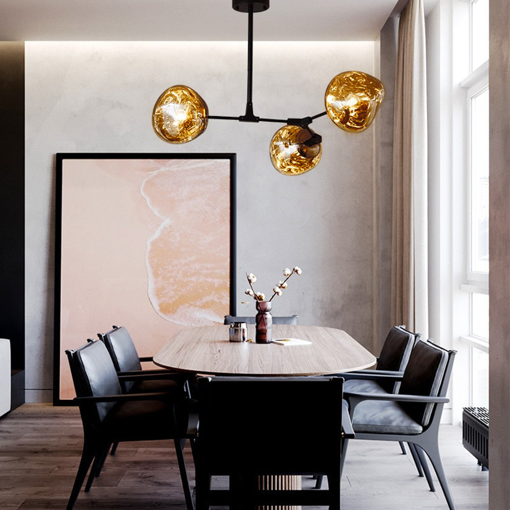 Valentina Modern Globe Lava 3 Pendant Light Fixture 3/6/8 Head
