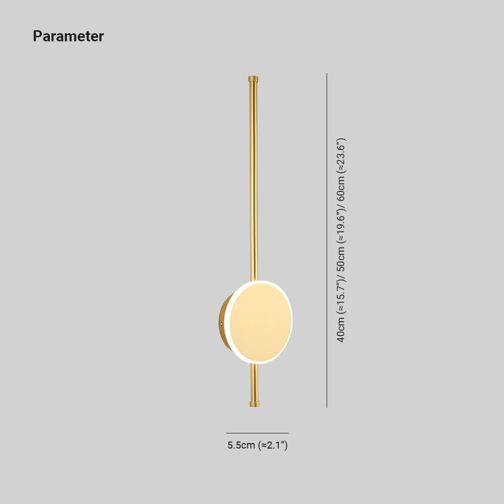 Arisha Modern Round Linear Metal Wall Lamp