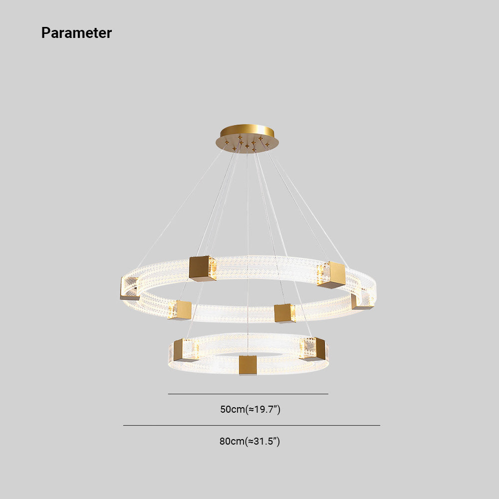 Arisha Modern Round Oval Acrylic Metal Pendant Light
