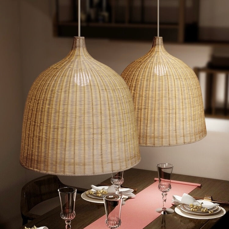 Ritta Modern Rattan Pendant Light Over Dining Table/Bedroom - Letslighting