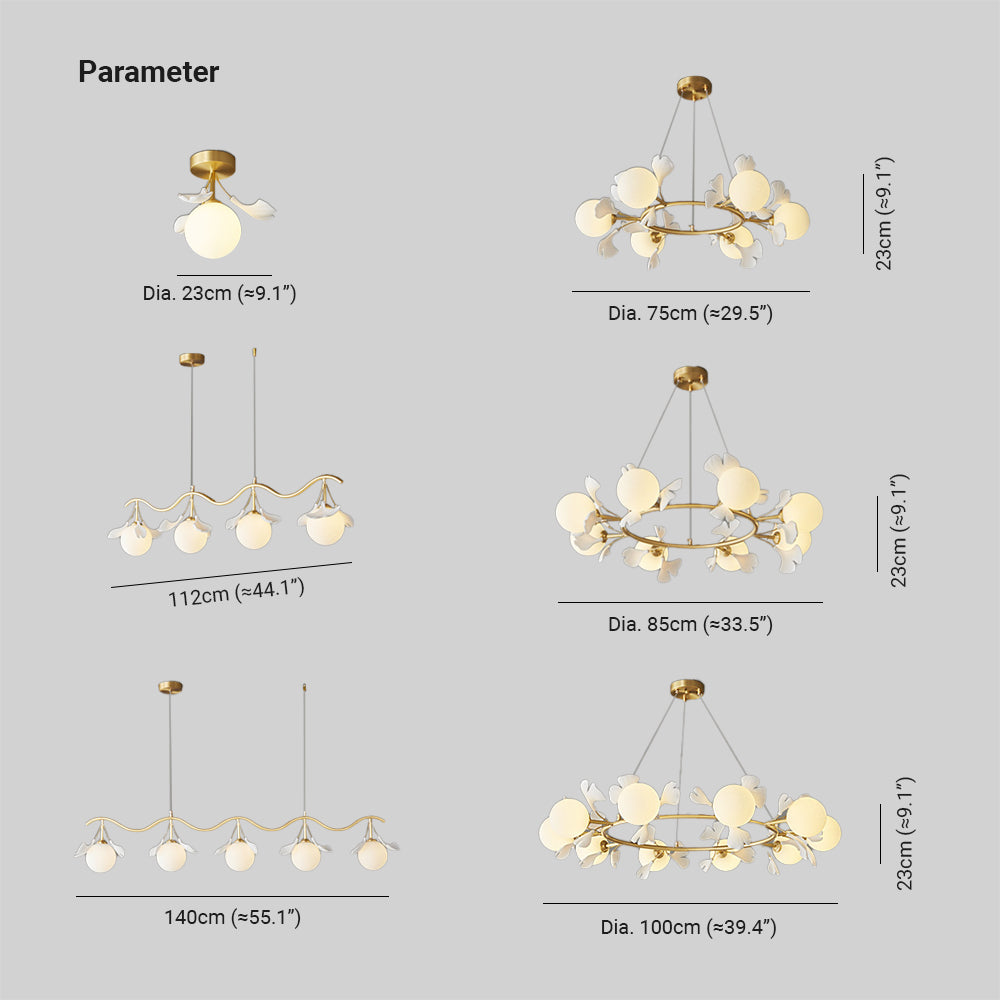 Olivia Luxury Minimalist Chandelier Creative Leaf Glass Living Room - Letslighting