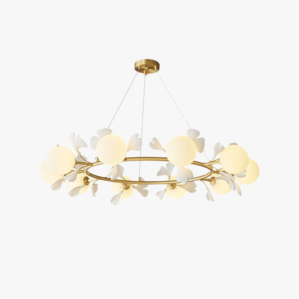 Olivia Luxury Minimalist Chandelier Creative Leaf Glass Living Room - Letslighting