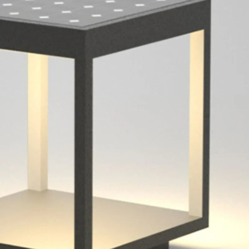 Ray Modern Rectangular Metal LED Outdoor Light Post
