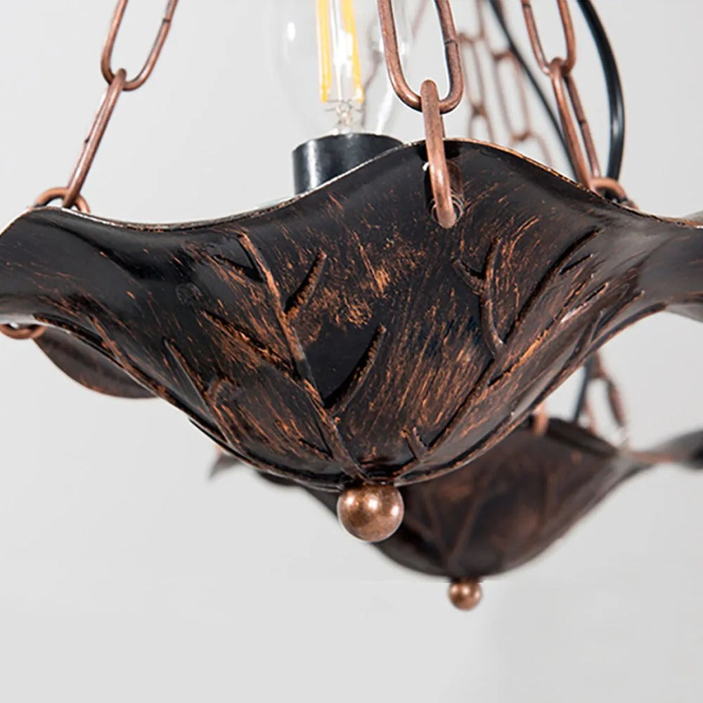 Epoch Industrial /Wood Pendant Light, Bronze - Letslighting