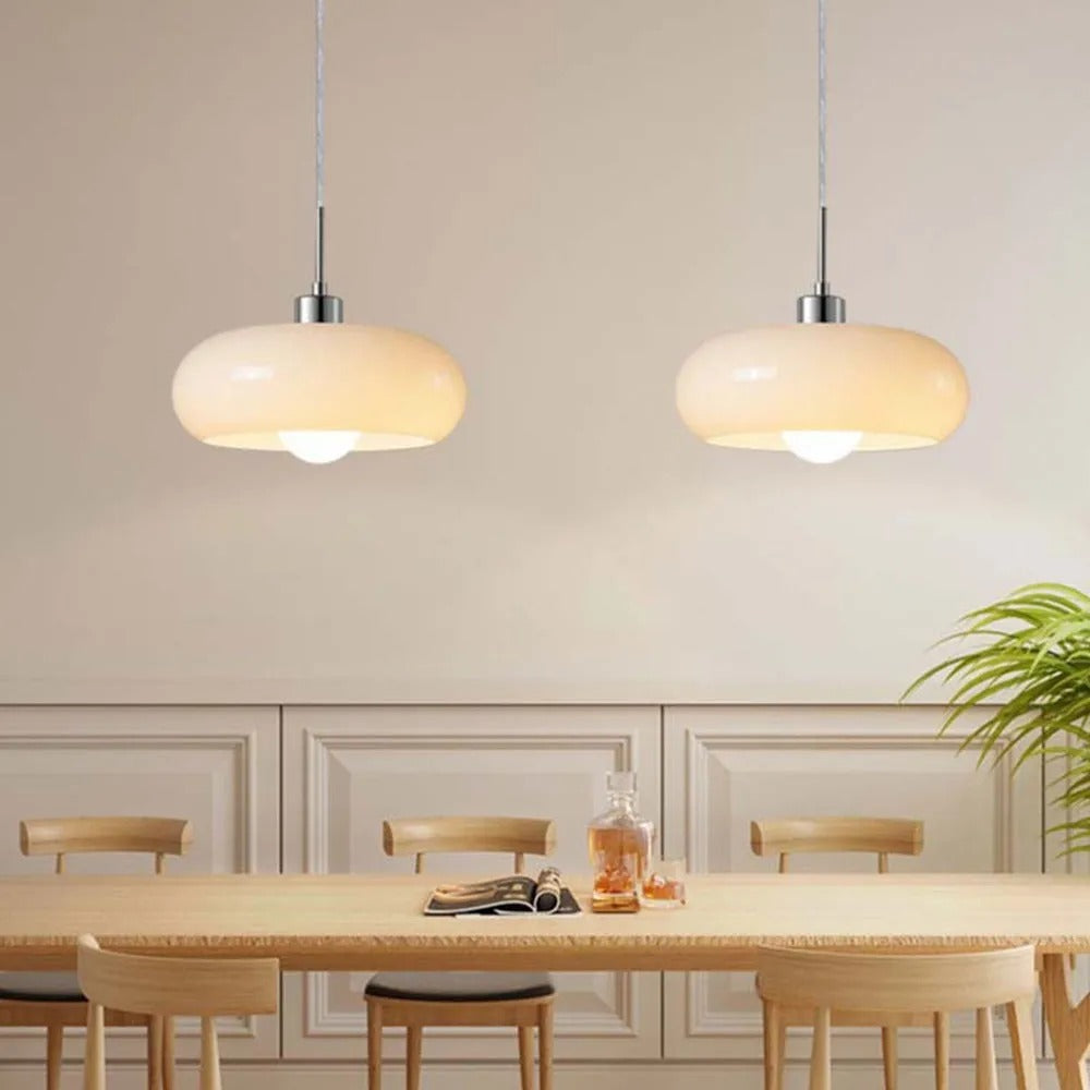 Valentina Bread Shape Glass Pendant Light Retro