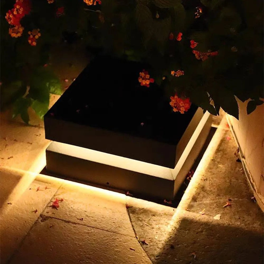 Ray Modern Concave Metal Outdoor Lamps Solar - Letslighting
