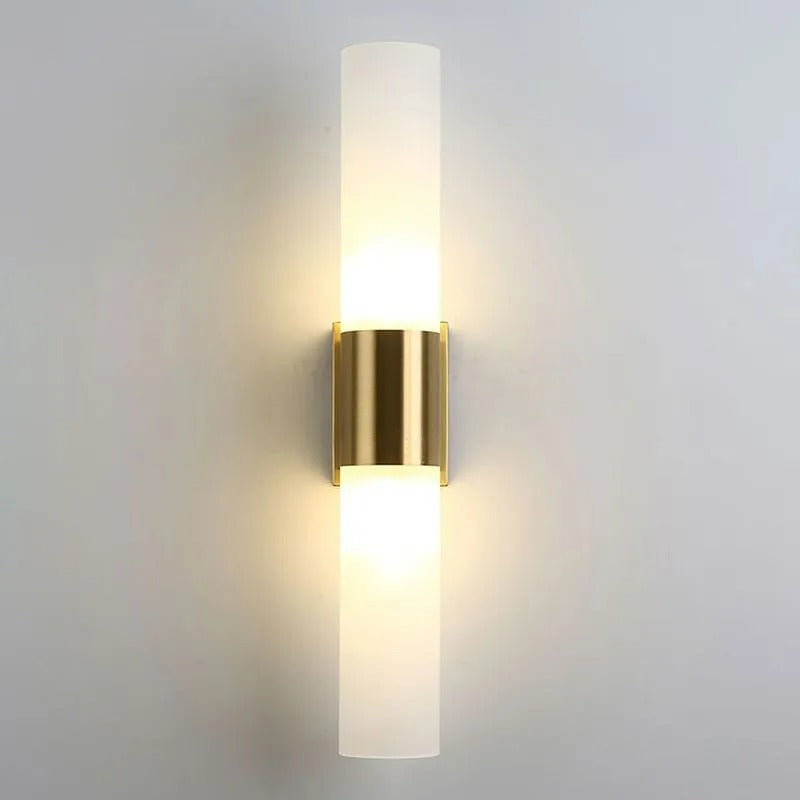 Arisha Modern Double Headed Metal Glass Vanity Wall Lamp