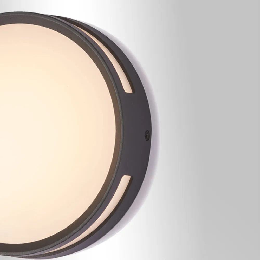 Ray Modern Round Metal Acrylic Outdoor Waterproof Wall Lamp