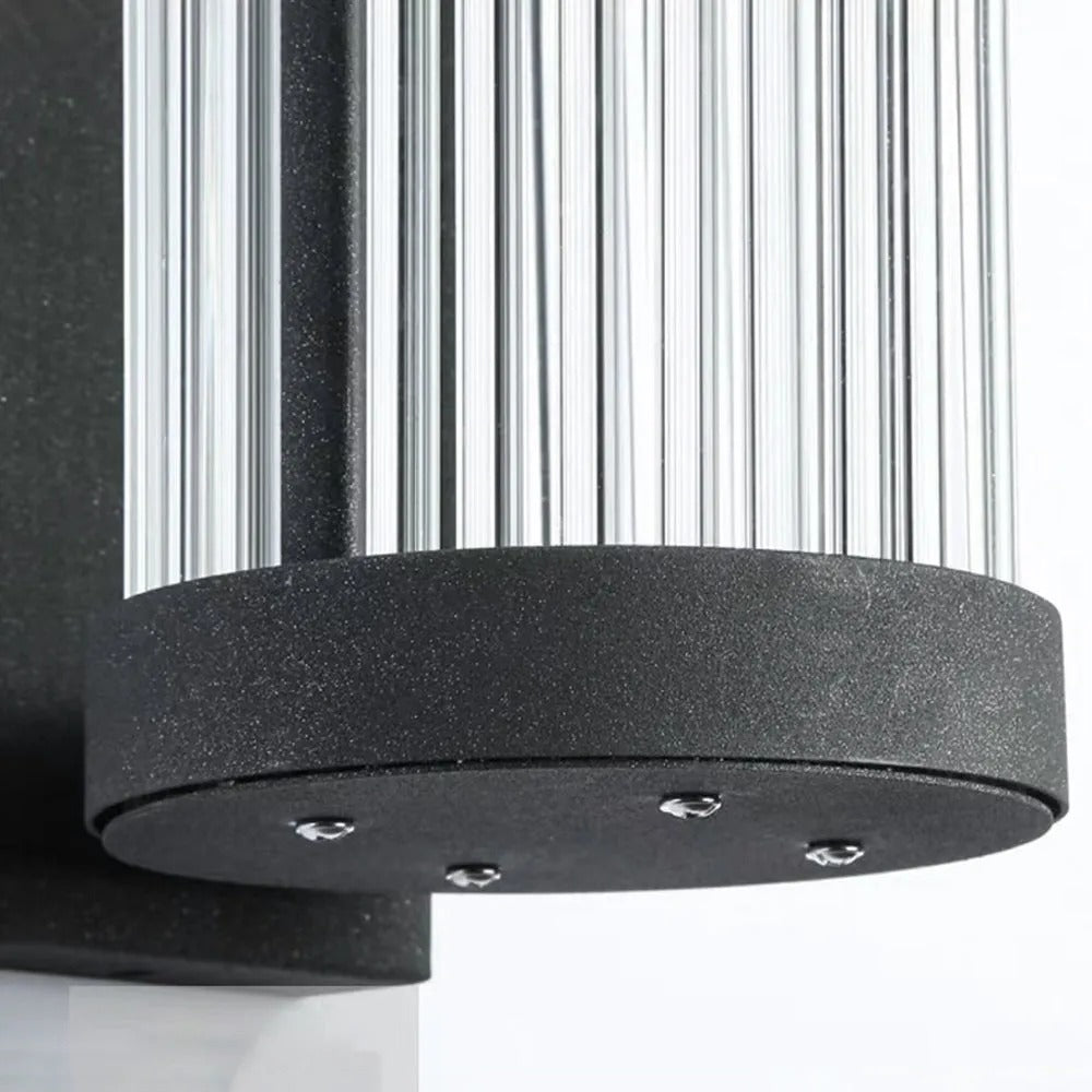 Ray Modern Semi-Cylindrical Glass Outdoor Wall Lamp - Letslighting