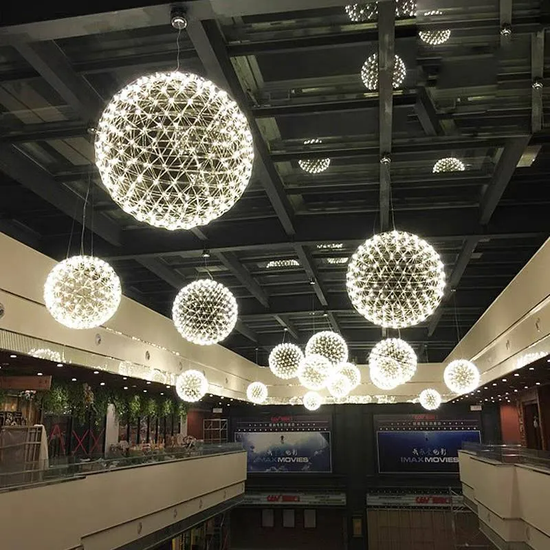 Arisha Firework Art Deco Orbit Shade Pendant Light Living Room - Letslighting