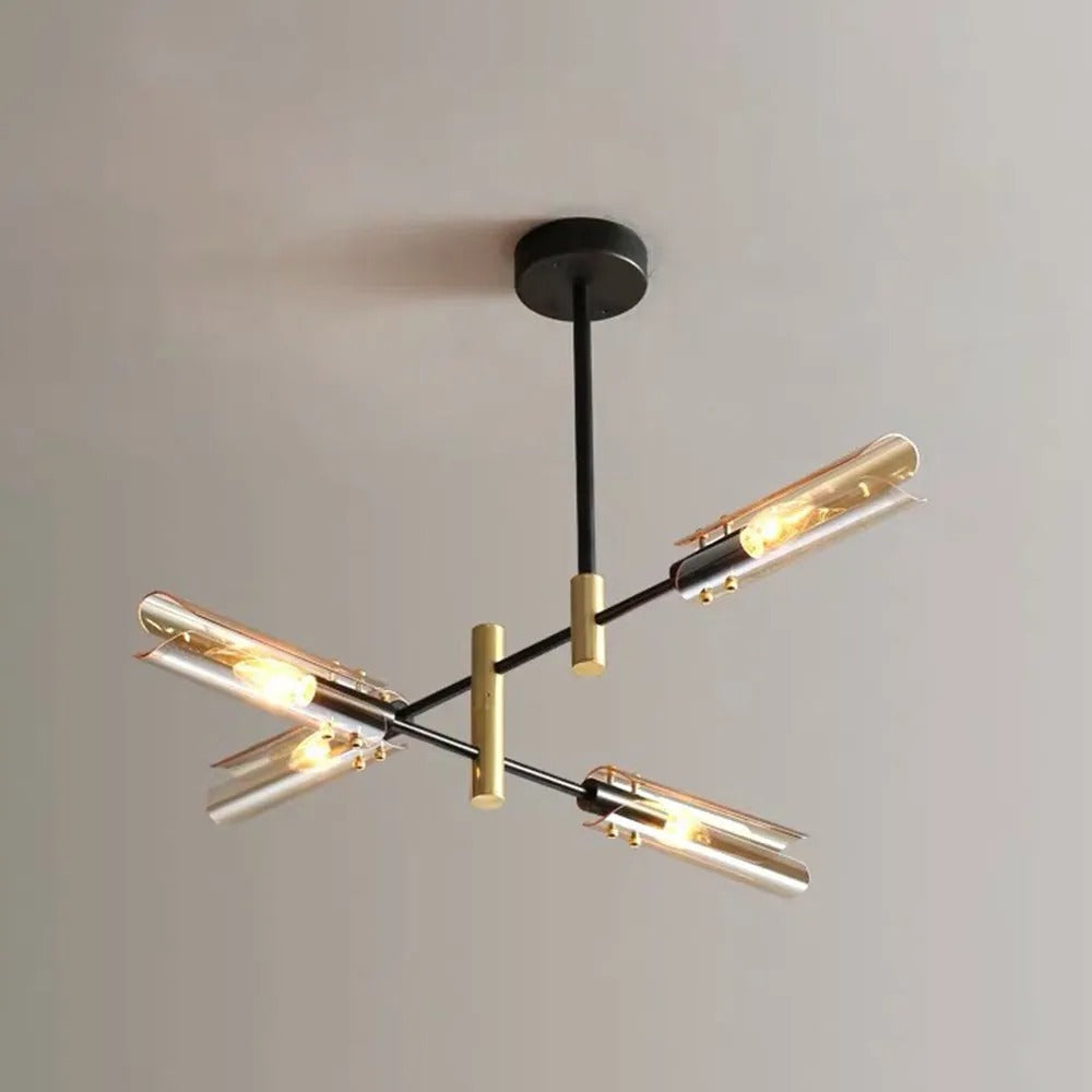 Arisha Modern Metal/Glass Semi-Flush Mount Ceiling Light