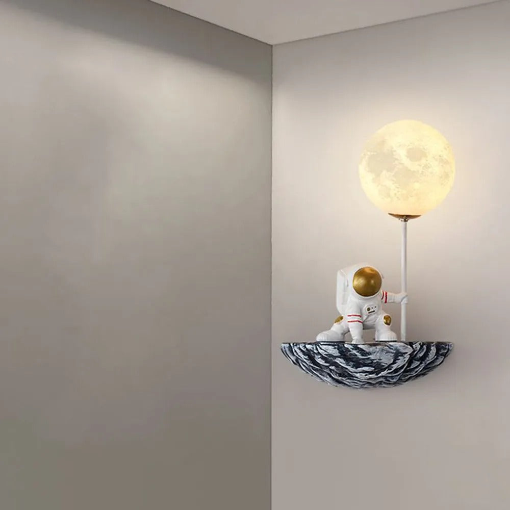 Aria Decorative Astronaut Glass Acrylic Wall Lamp