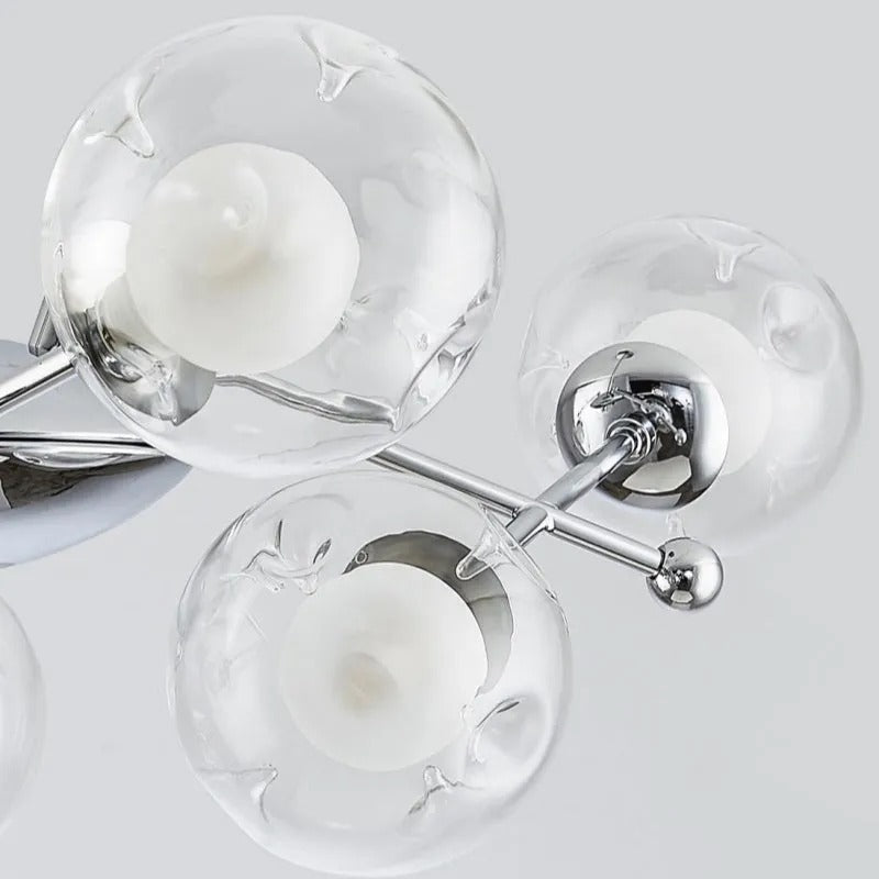 Valentina Modern LED Chandelier Chrome Glass Living Room/Bedroom - Letslighting