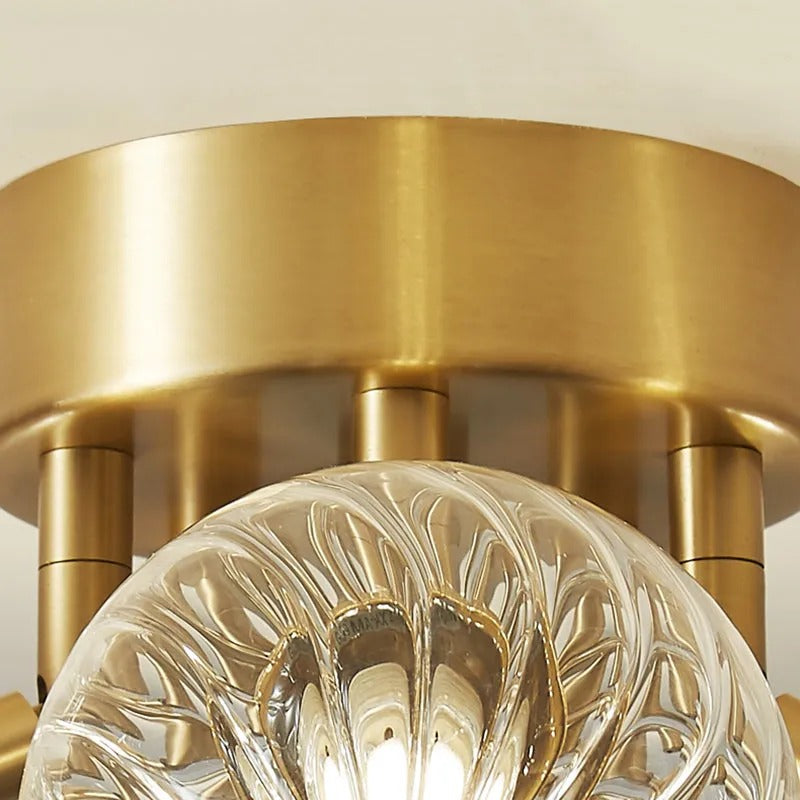 Valentina Modern Bubble Brass & Glass Ceiling Light