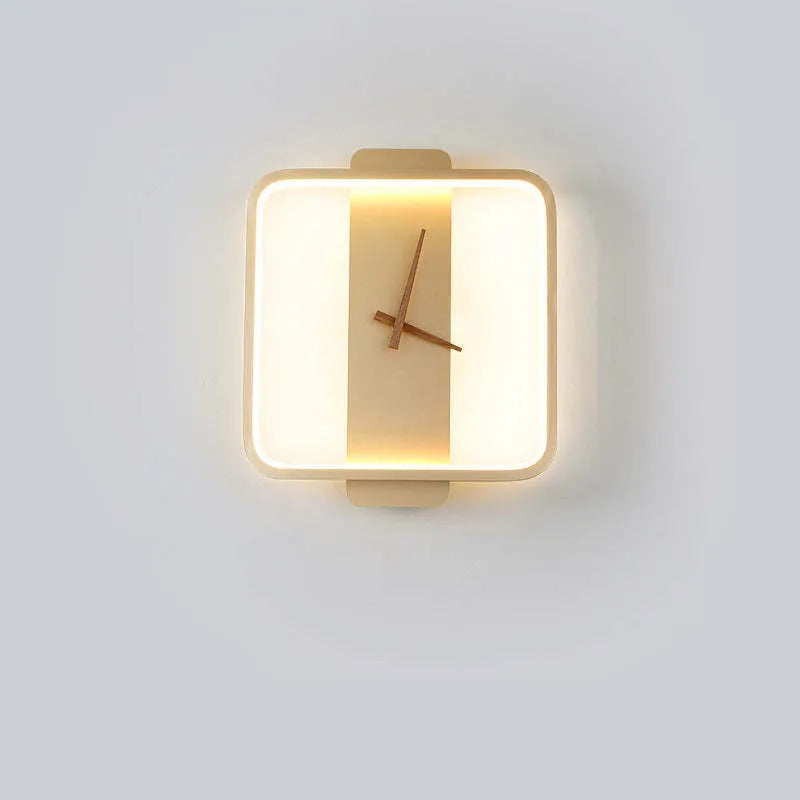 Valentina Arisha Square Clock & Acrylic Wall Lamp - Letslighting