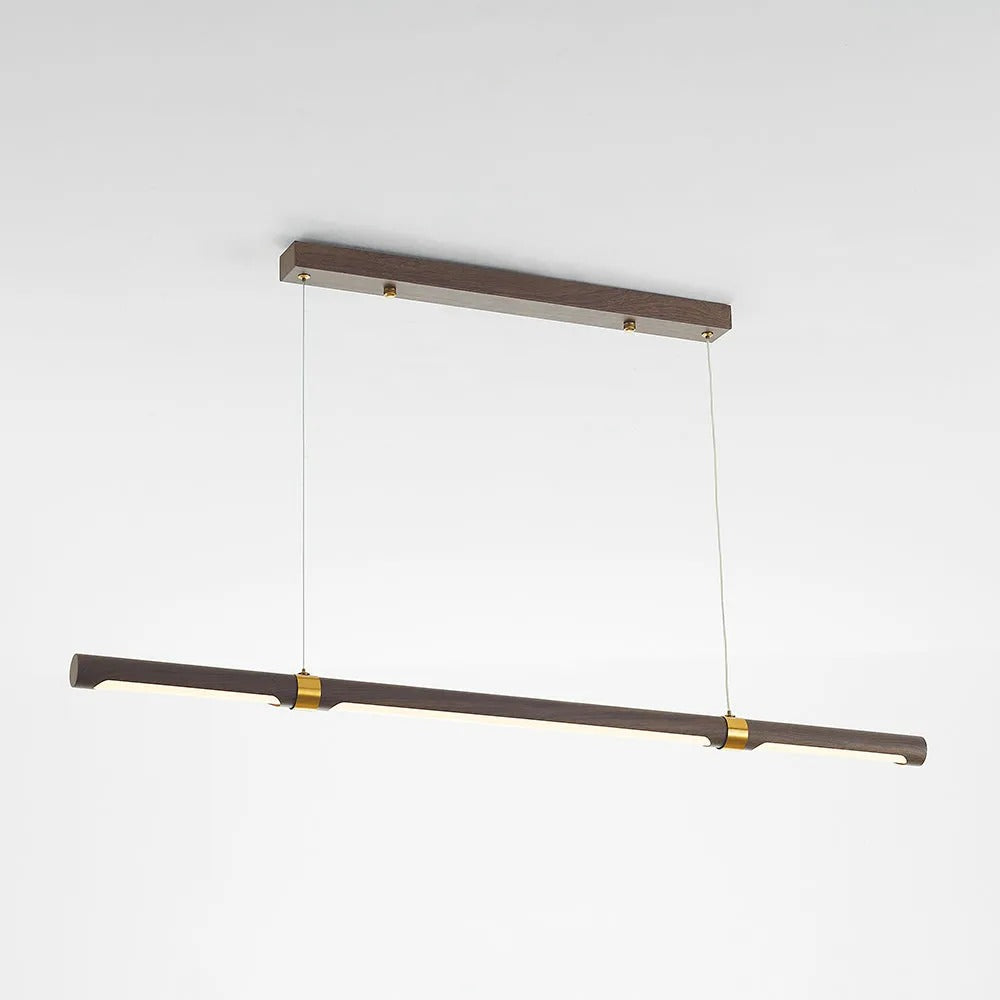 Muto Modern Minimalist Pendant Light, Metal Water Transfer Wood