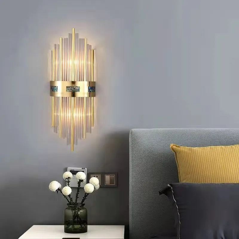 Ray Modern Metal Gold Wall Lamp Bedroom Living Room