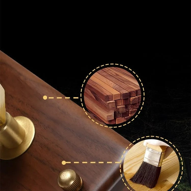 Muto Vanity Rotatable Mirror Front Vanity Wall Lamp, Wood