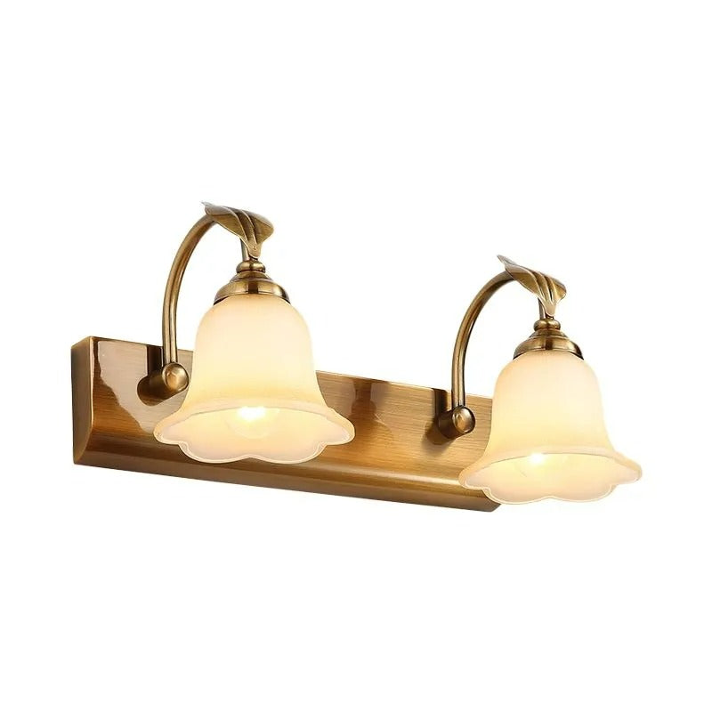 Ray Flower Mirror Front Vanity Wall Lamp, Metal/Glass