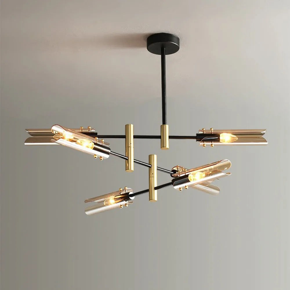 Arisha Modern Metal/Glass Semi-Flush Mount Ceiling Light