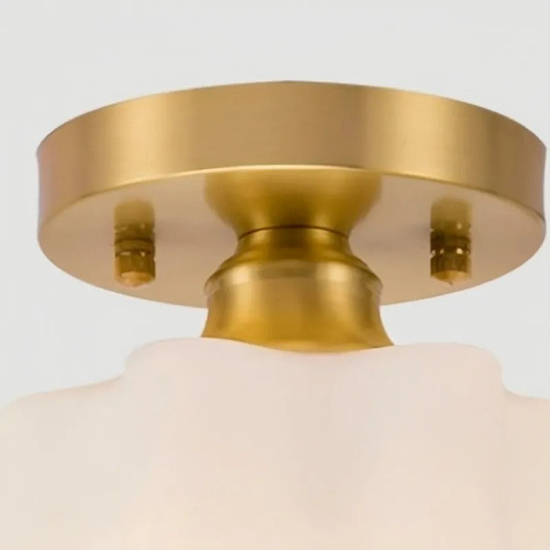 Arisha Retro Metal Flush Mount Brass Ceiling Light
