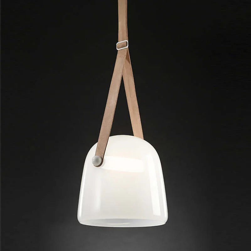 Valentina Modern Nordic Leather Glass Pendant Light Bedroom