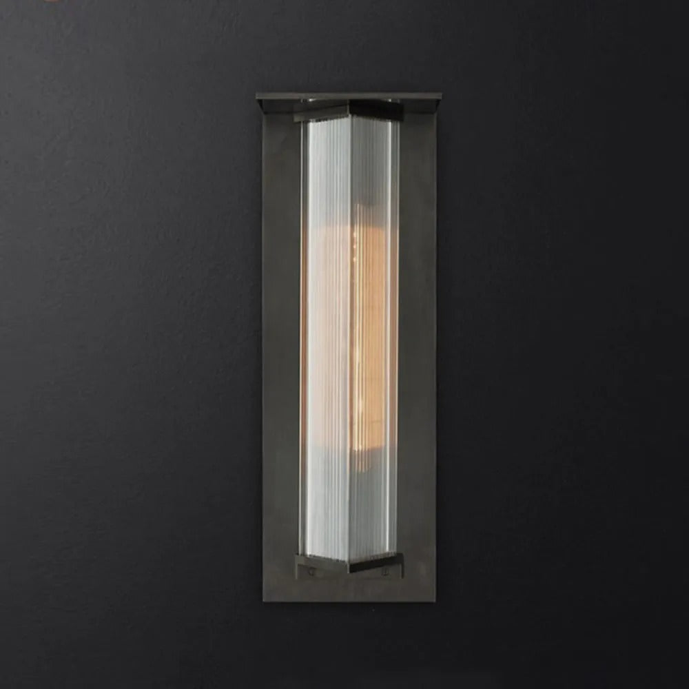 Ray Modern Rectangular Acrylic Outdoor Wall Lamp Transparent