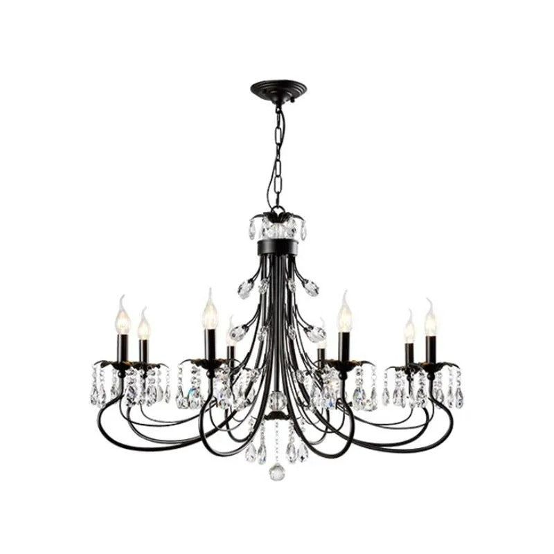 Silva Luxury Tiered Candle Metal Crystal Chandelier - Letslighting