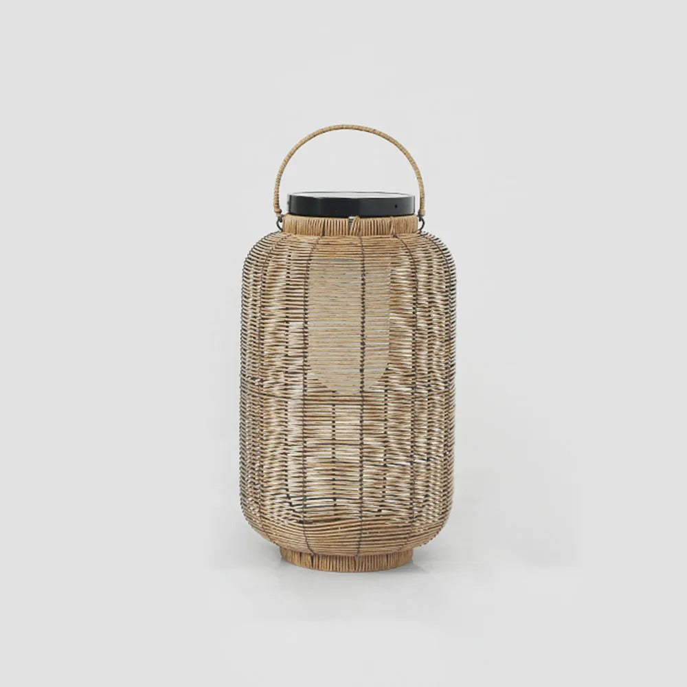 Ritta Retro Lantern /Rattan Floor Lamp, Wood Color - Letslighting