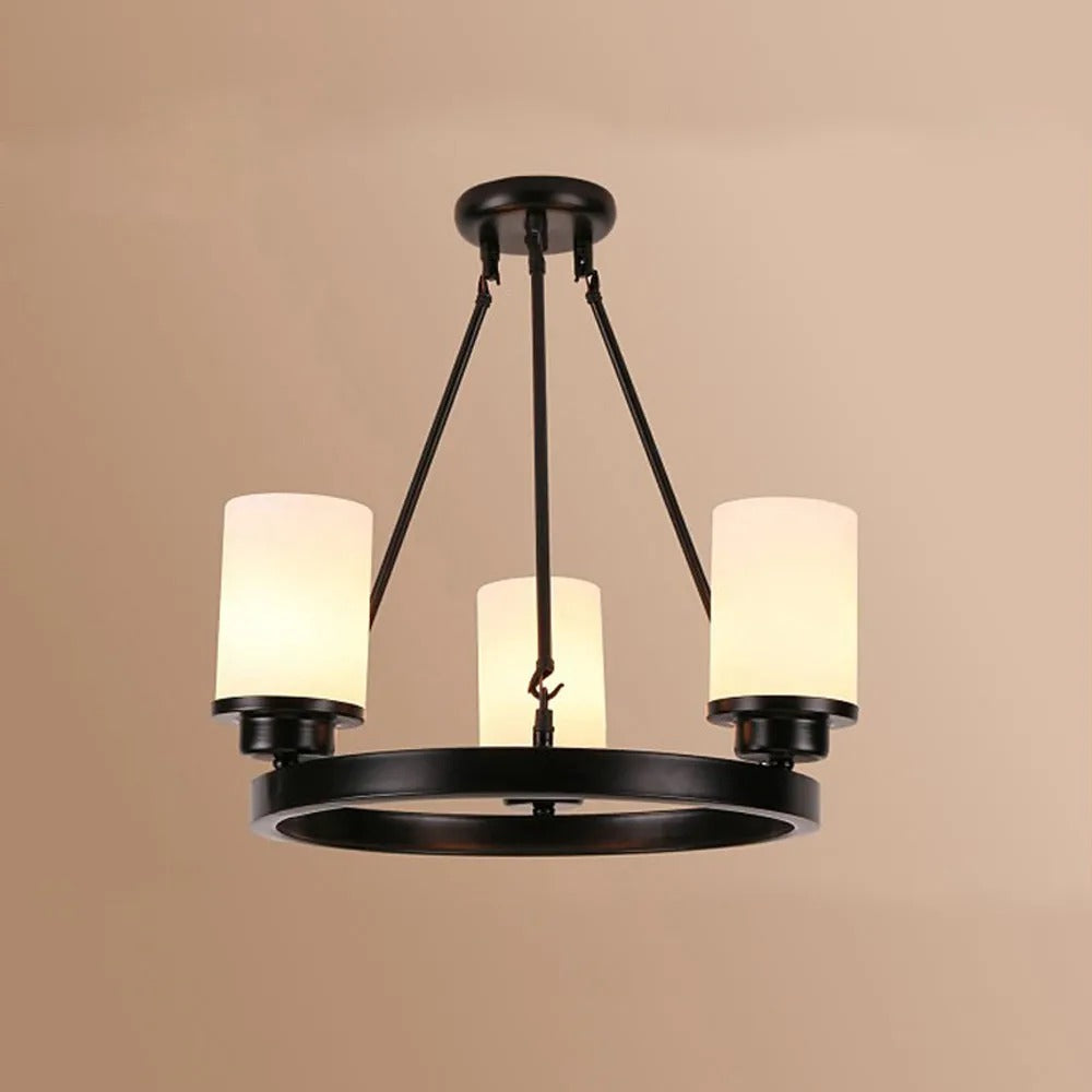Silva Retro Metal Glass Chandelier for Living Room - Letslighting