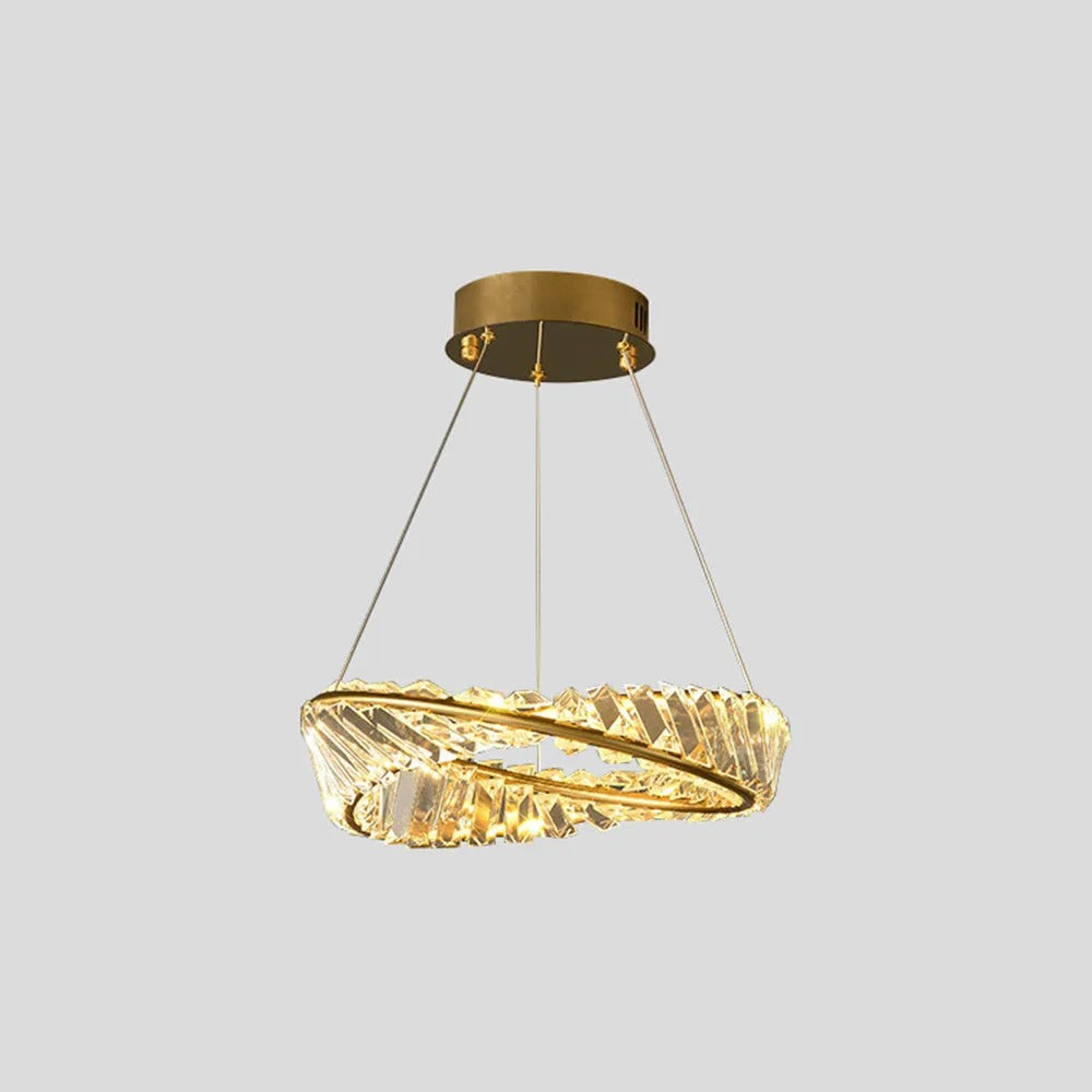 Kristy Modern Luxury Round Metal Glass Chandelier