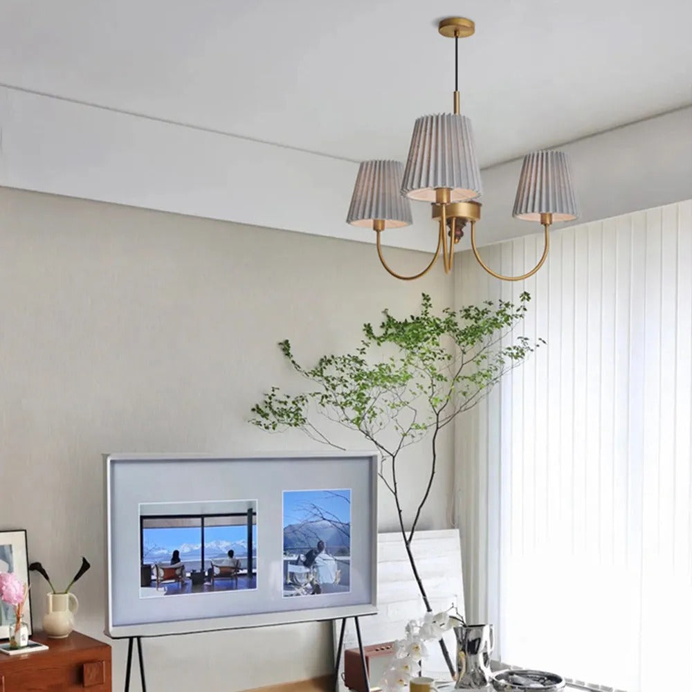 Silva Modern Retro Fabric Chandelier - Letslighting